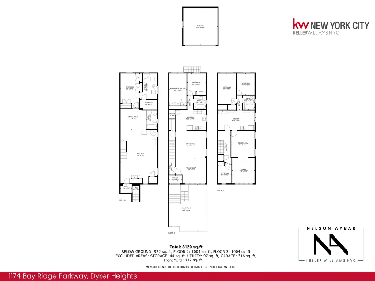 New York City Real Estate | View 1174 Bay Ridge Parkway | Floorplan 1