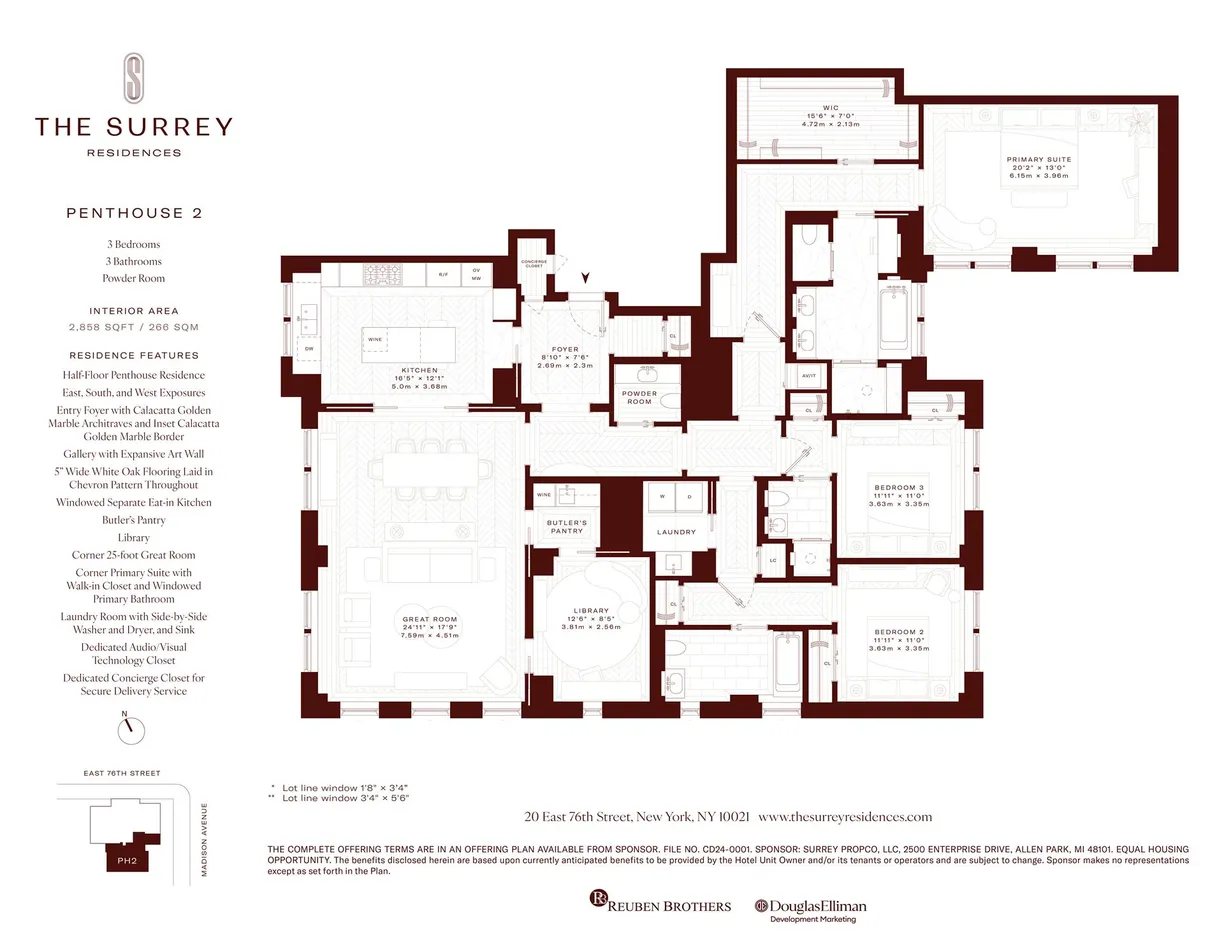 New York City Real Estate | View 20 E 76th Street, PH2 | Floorplan