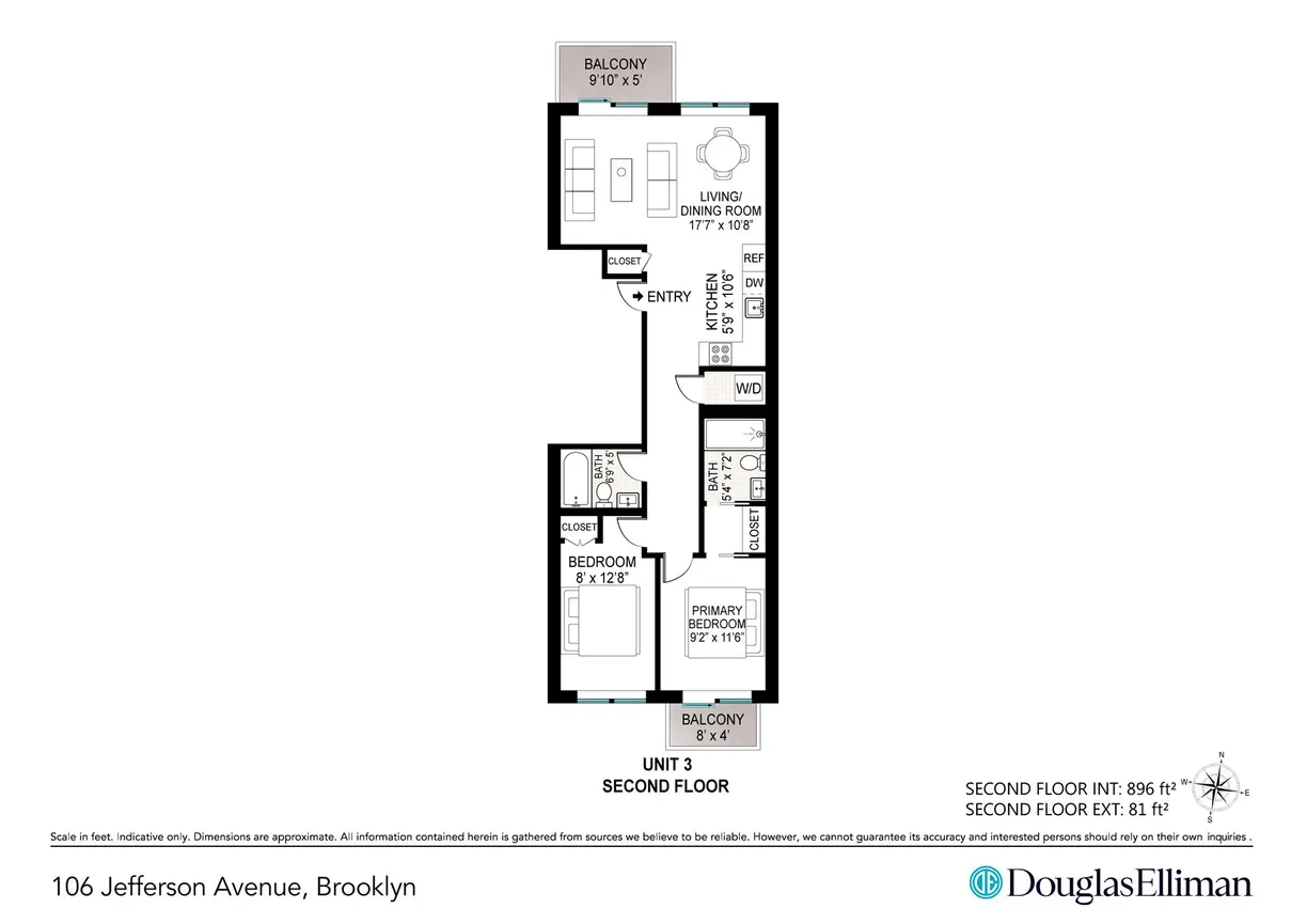 New York City Real Estate | View 106 Jefferson Avenue, 3 | Floorplan