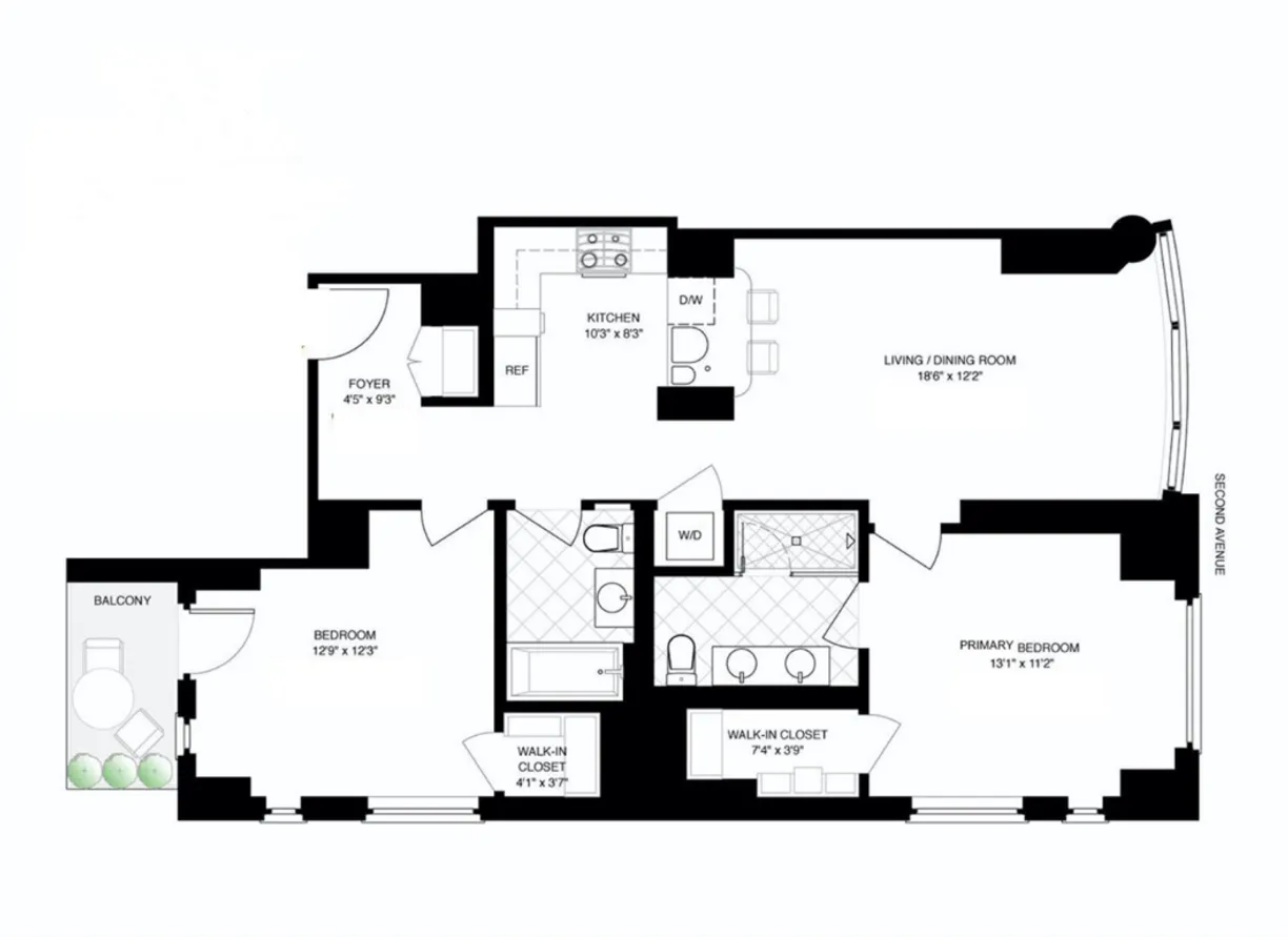 New York City Real Estate | View 250 E 49th Street, 9D | Floorplan