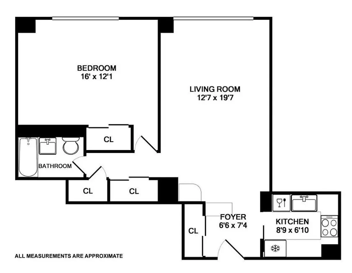 New York City Real Estate | View 372 Central Park W, 16H | Floorplan 2