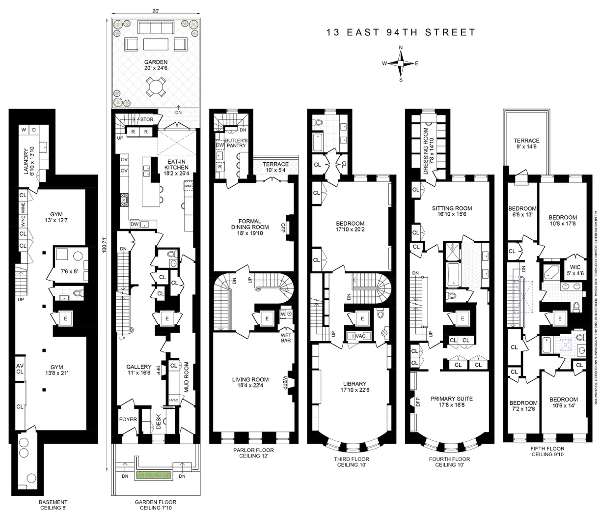New York City Real Estate | View 13 E 94th Street | Floorplan