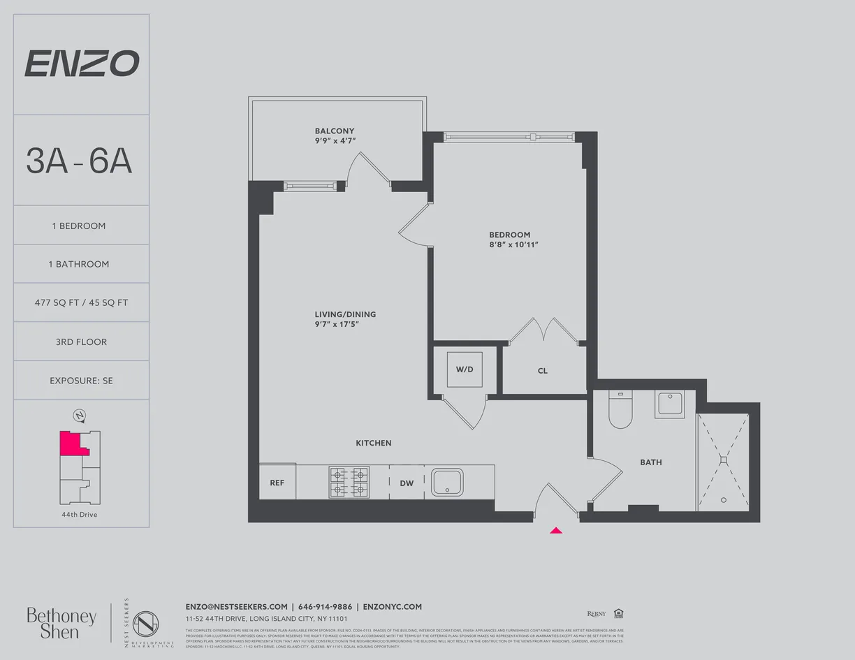 New York City Real Estate | View 11-52 44th Drive, 4A | Floorplan