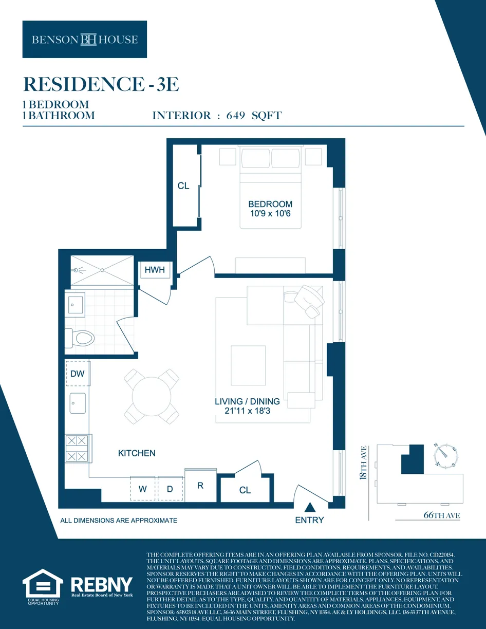 New York City Real Estate | View 1807 66th Street, 3E | Floorplan