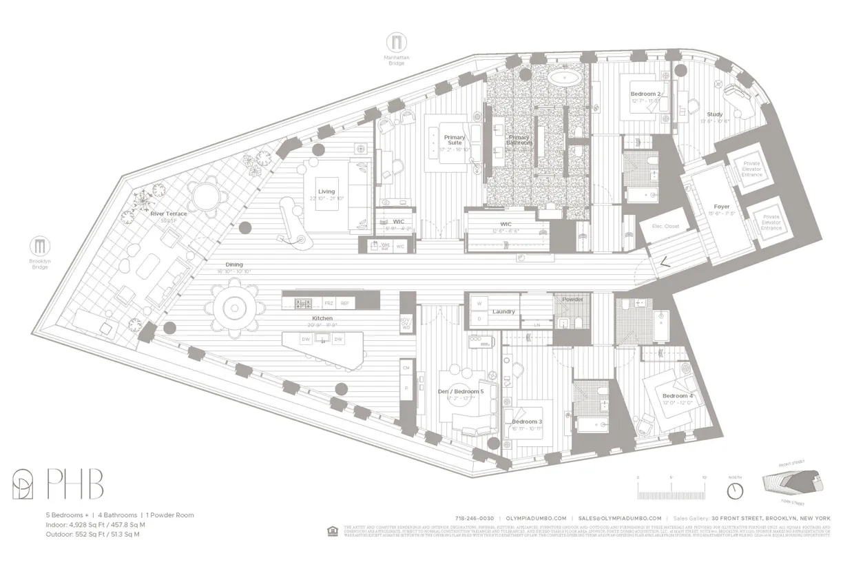 New York City Real Estate | View 30 Front Street, PHB | Floorplan