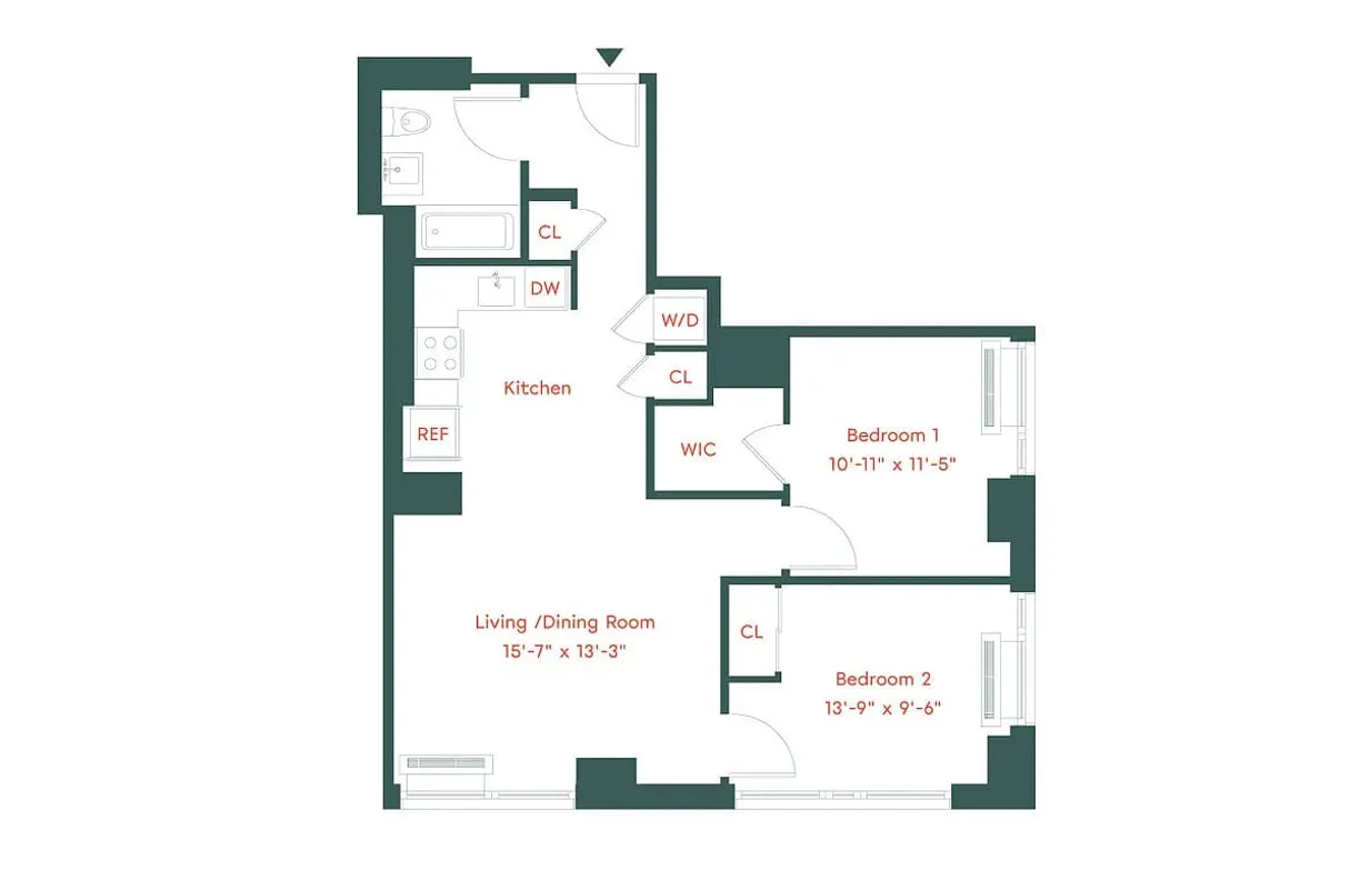 New York City Real Estate | View 662 Pacific Street, 23M | Floorplan