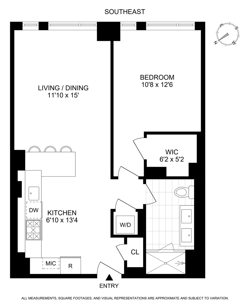 New York City Real Estate | View 202 Broome Street, 7L | Floorplan