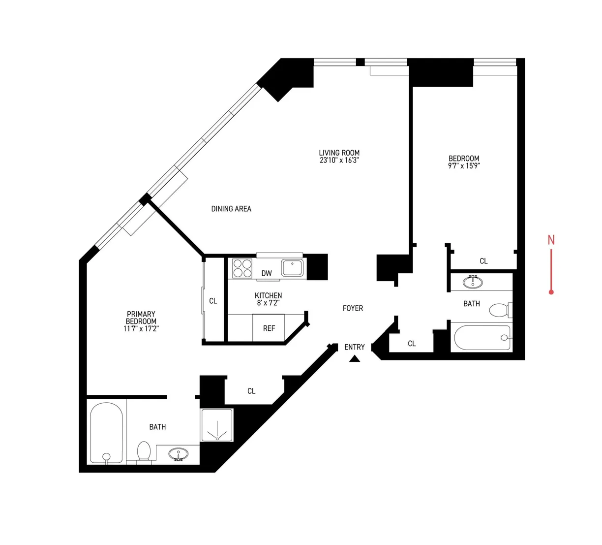 New York City Real Estate | View 150 W 56th Street, 5603 | Floorplan