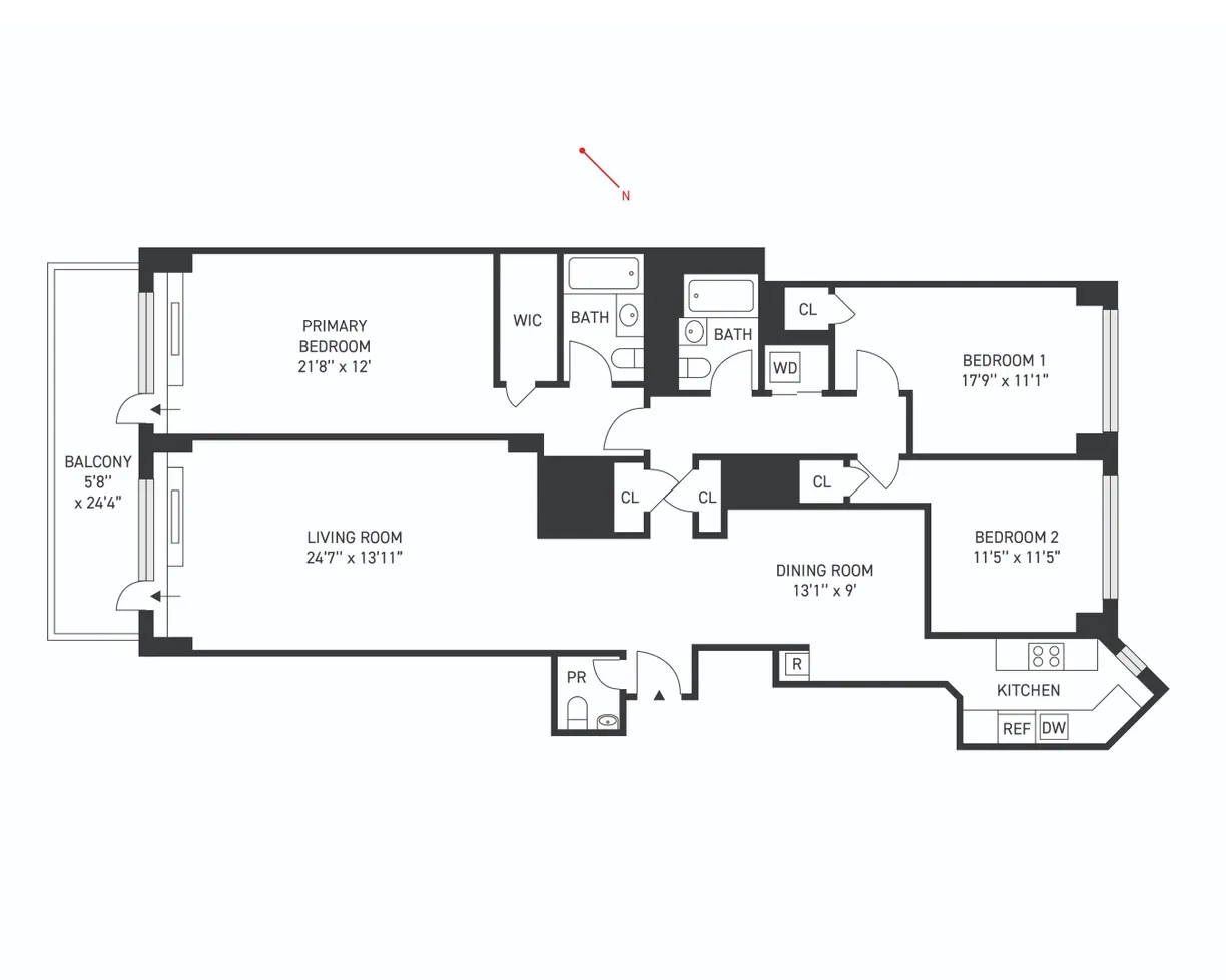 New York City Real Estate | View 200 Central Park S, 14A | Floorplan