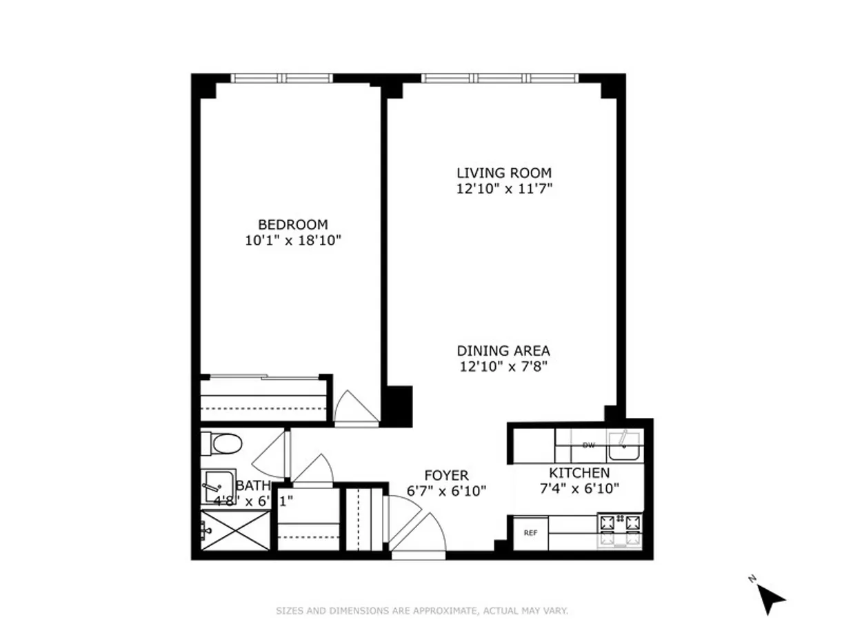 New York City Real Estate | View 30 W 60th Street, 6K | Floorplan