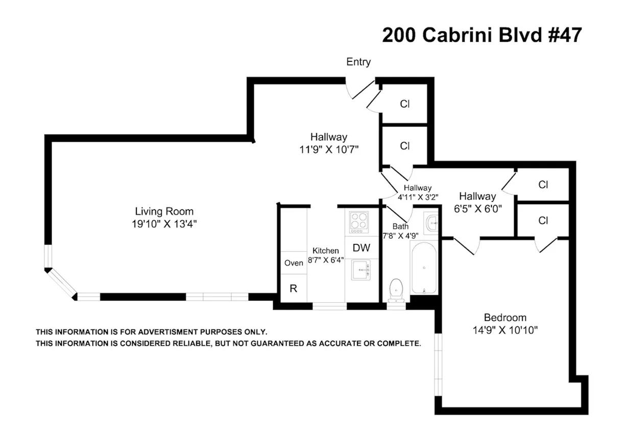 New York City Real Estate | View 200 Cabrini Boulevard, 47 | Floorplan