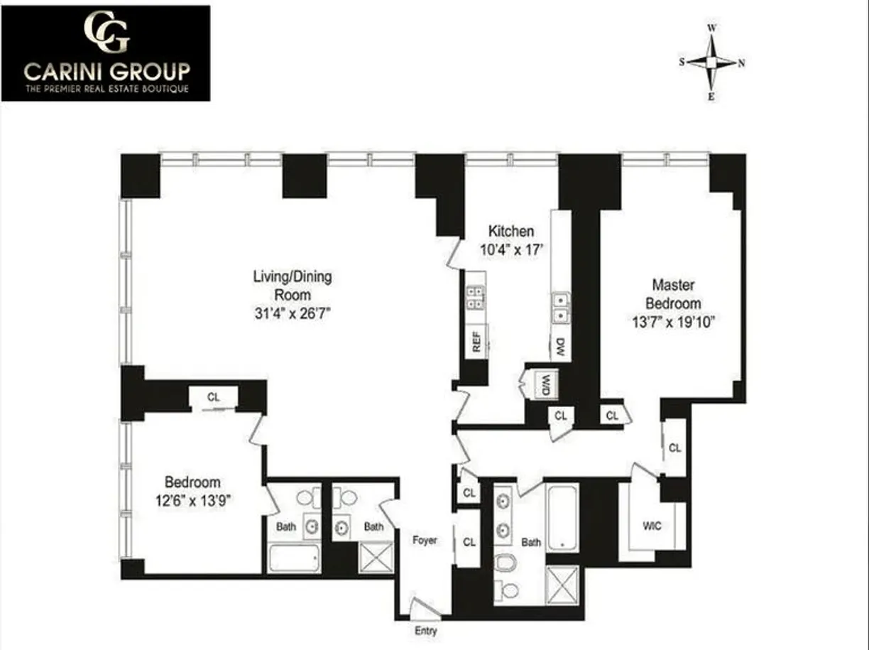 New York City Real Estate | View 845 United Nations Plaza, 36C | Floorplan