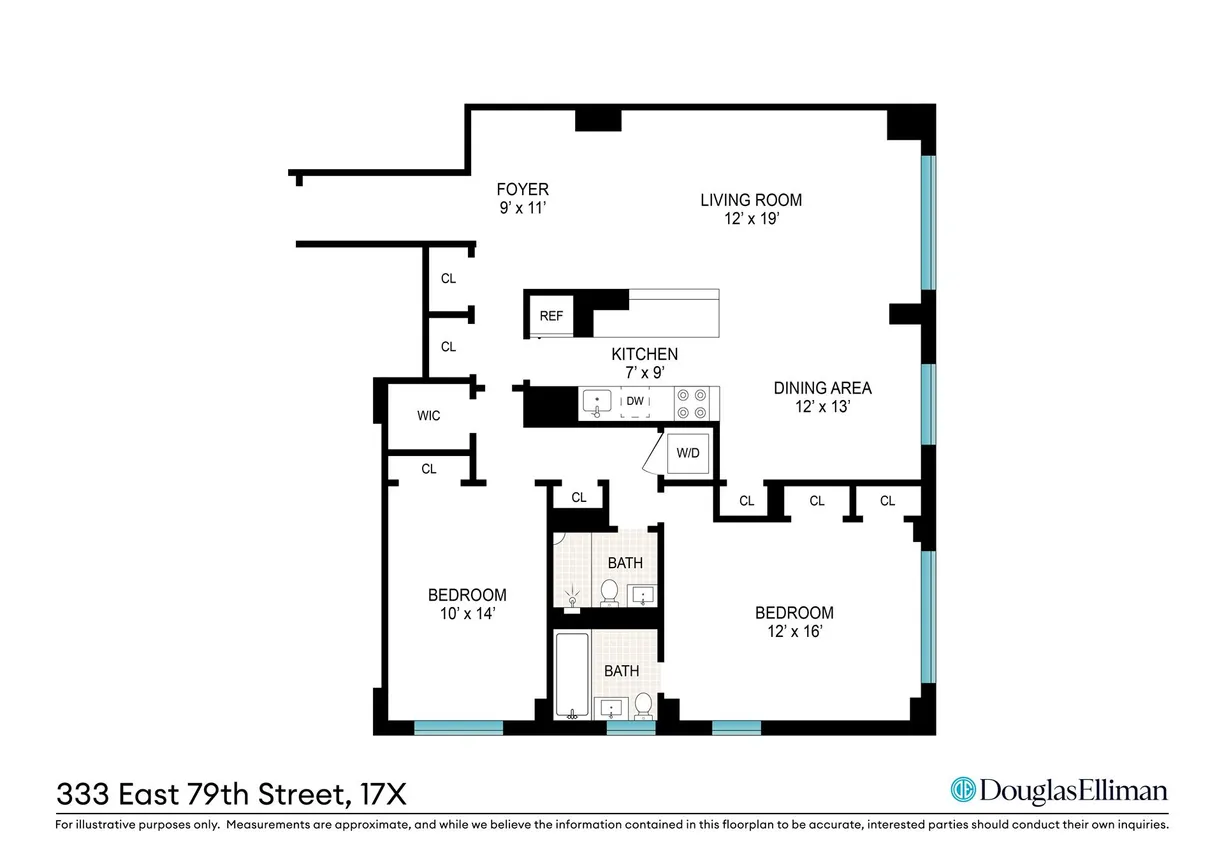 New York City Real Estate | View 333 E 79th Street, 17X | Floorplan 1