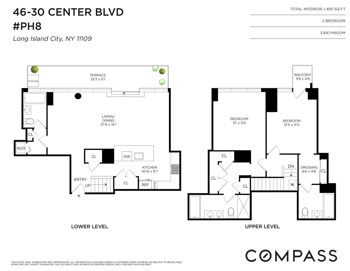 New York City Real Estate | View 46-30 Center Boulevard, PH8 | Floorplan