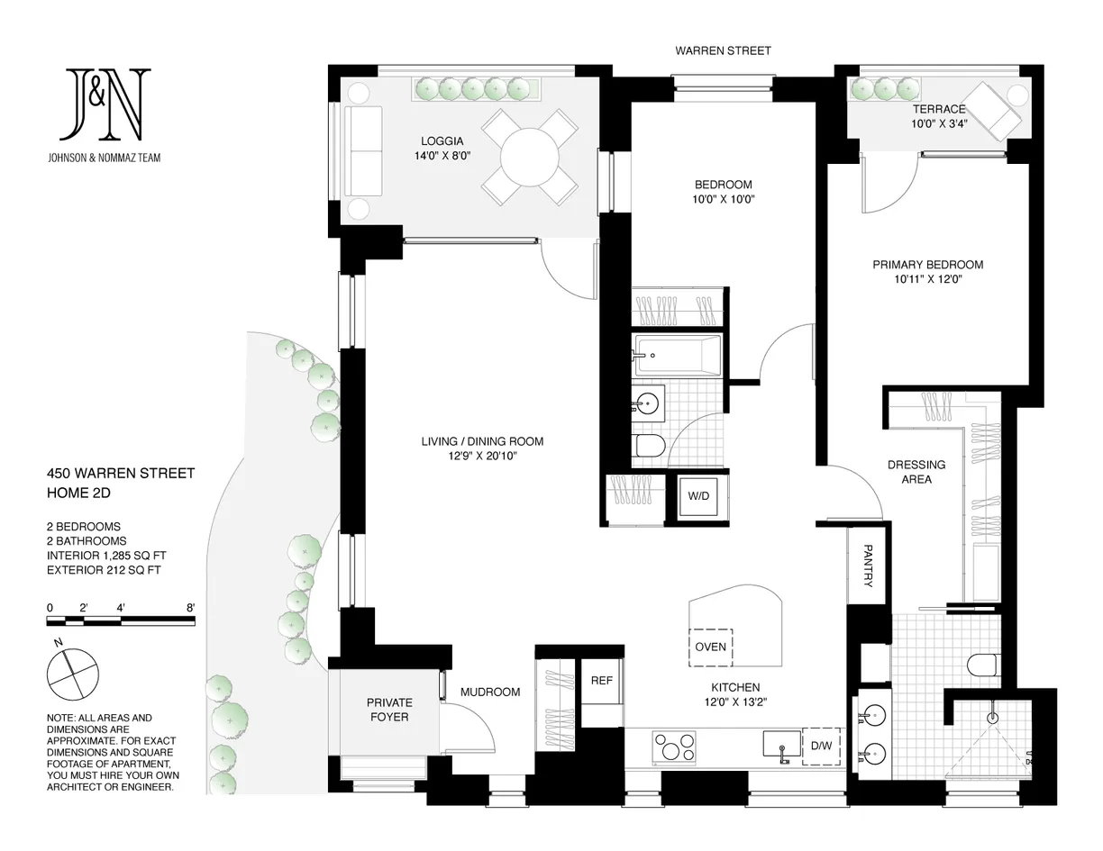 New York City Real Estate | View 450 Warren Street, 2D | Floorplan