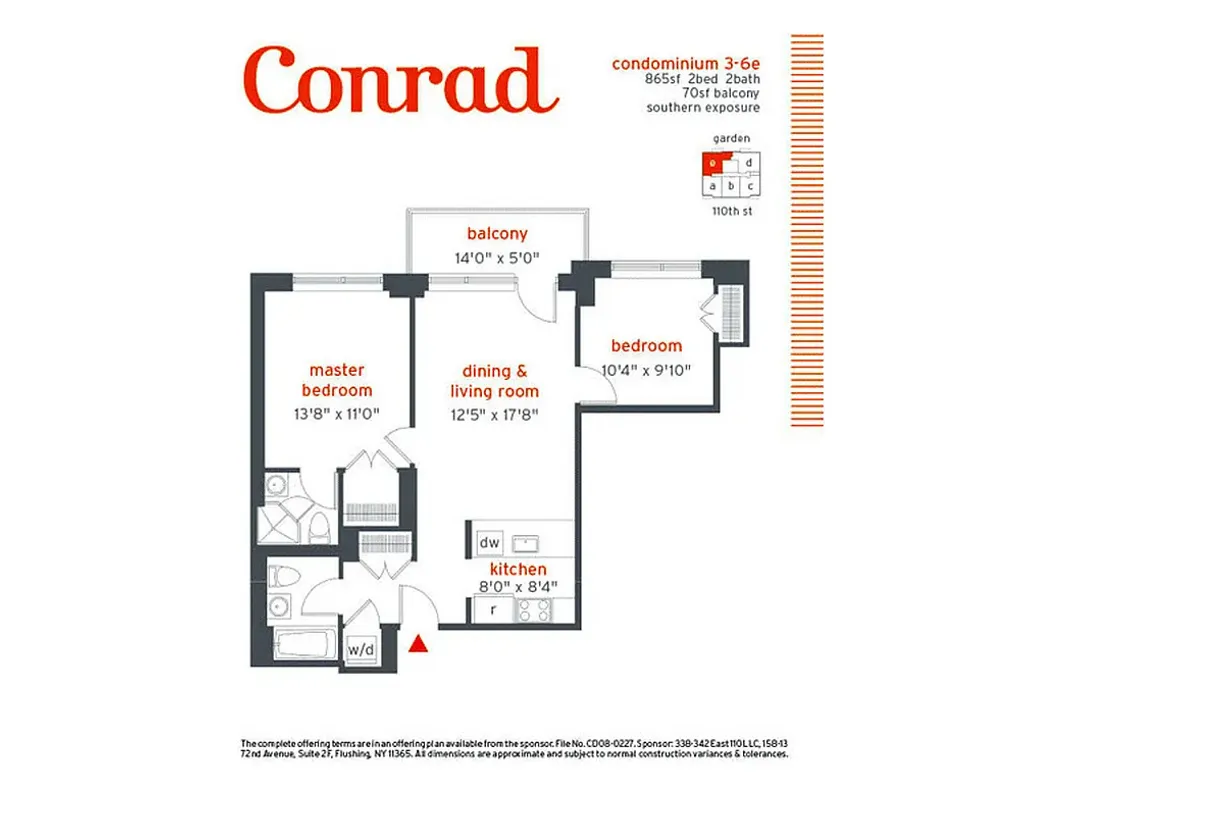 New York City Real Estate | View 342 E 110th Street, 5E | Floorplan