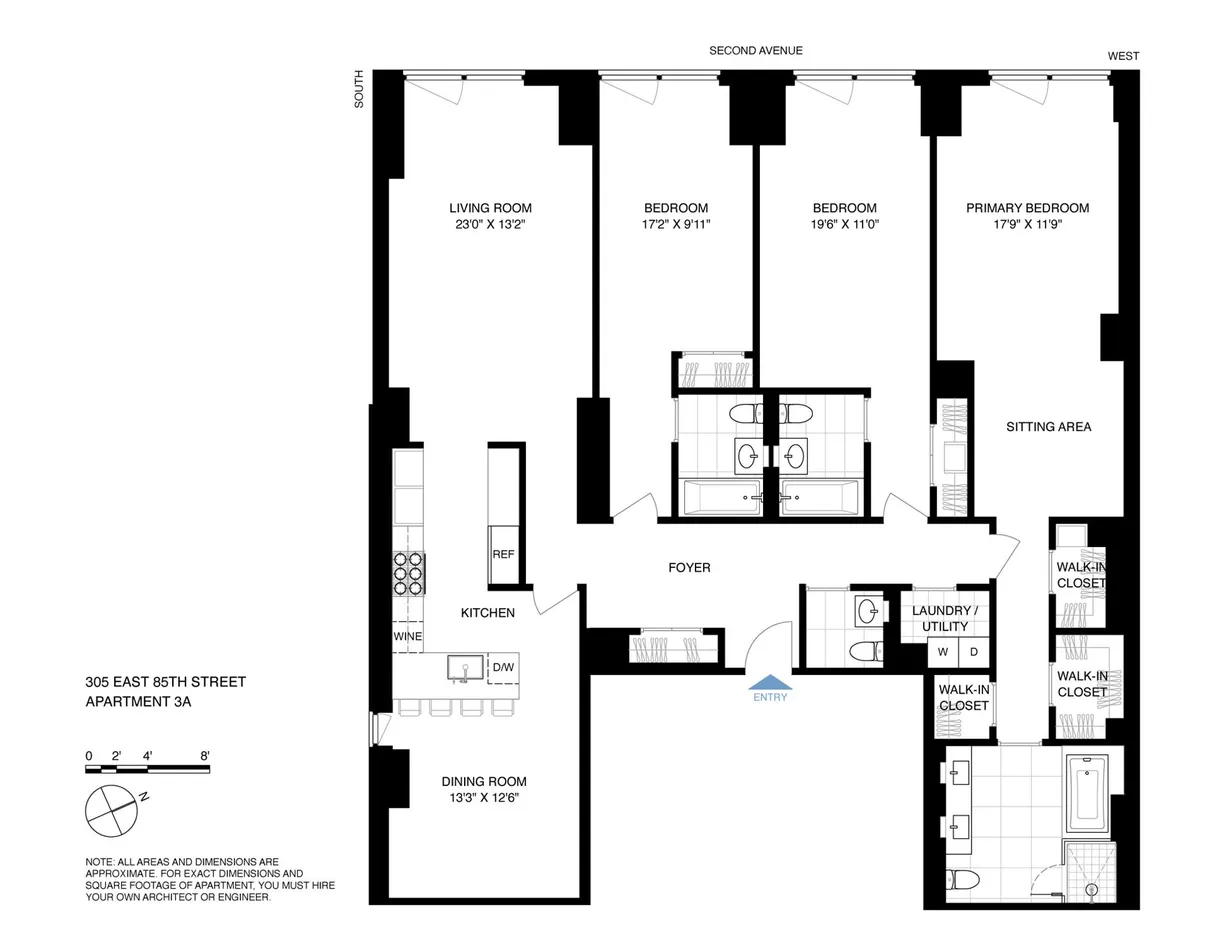 New York City Real Estate | View 305 E 85th Street, 3A | Floorplan