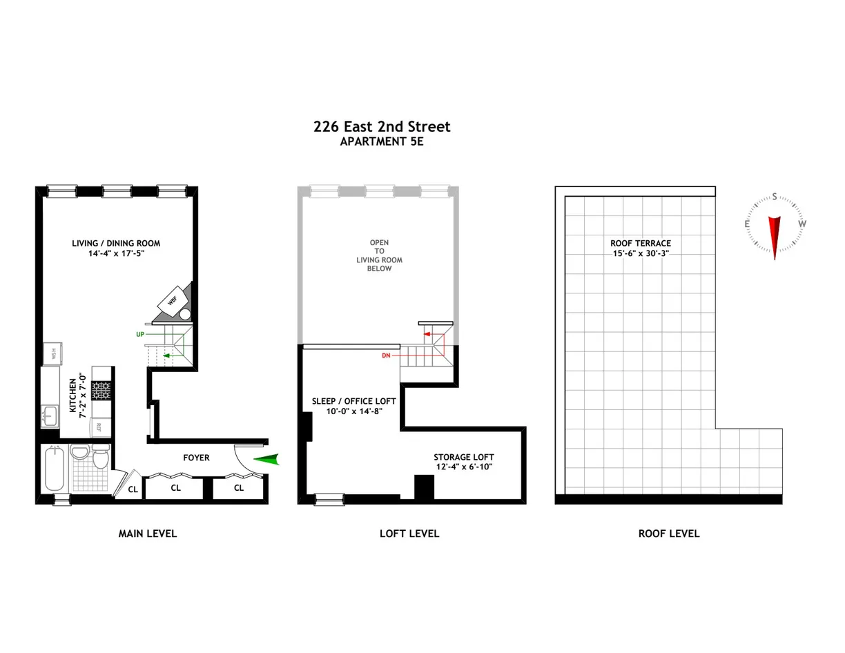 New York City Real Estate | View 226 E 2nd Street, 5E | Floorplan