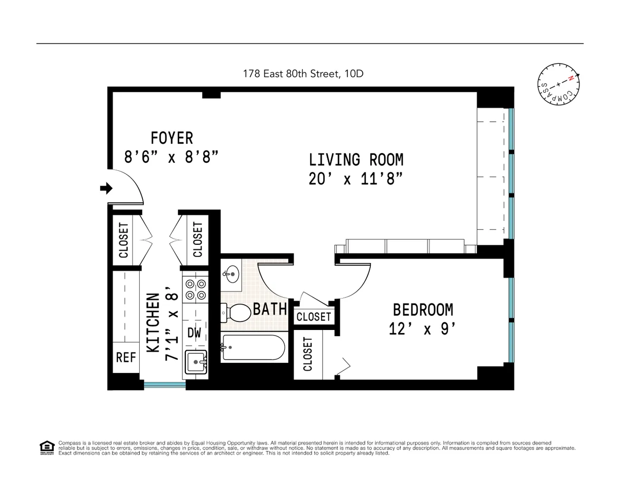 New York City Real Estate | View 178 E 80th Street, 10D | Floorplan