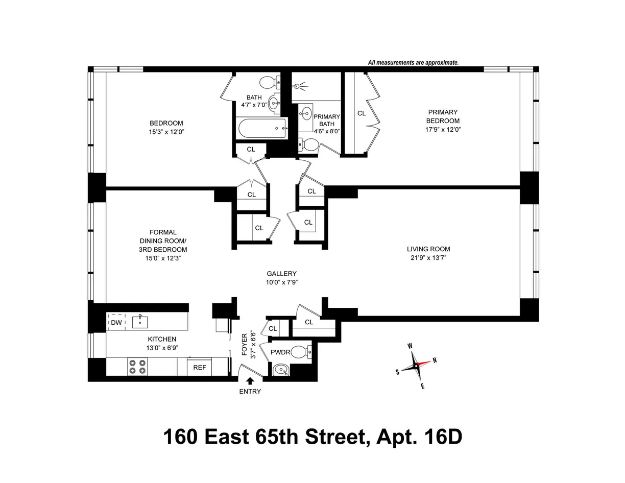 New York City Real Estate | View 160 E 65th Street, 16D | Floorplan