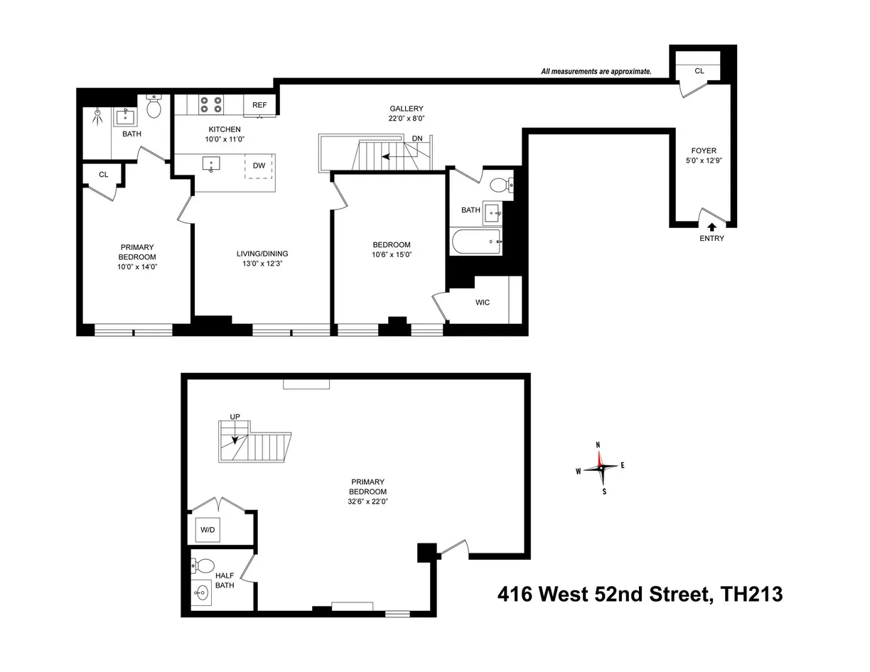 New York City Real Estate | View 416 W 52nd Street, TH213 | Floorplan