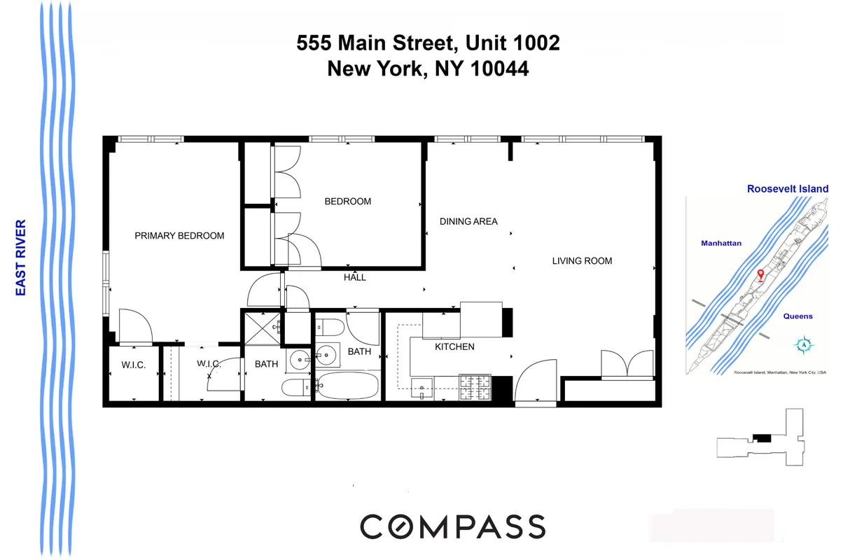 New York City Real Estate | View 555 Main Street, 1002 | Floorplan