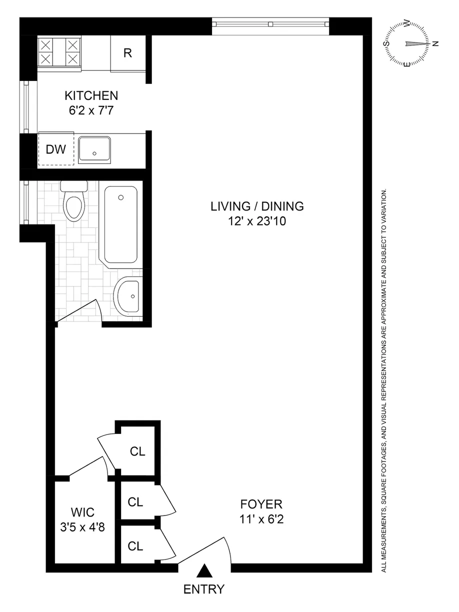New York City Real Estate | View 131 74th Street, 3B | Floorplan