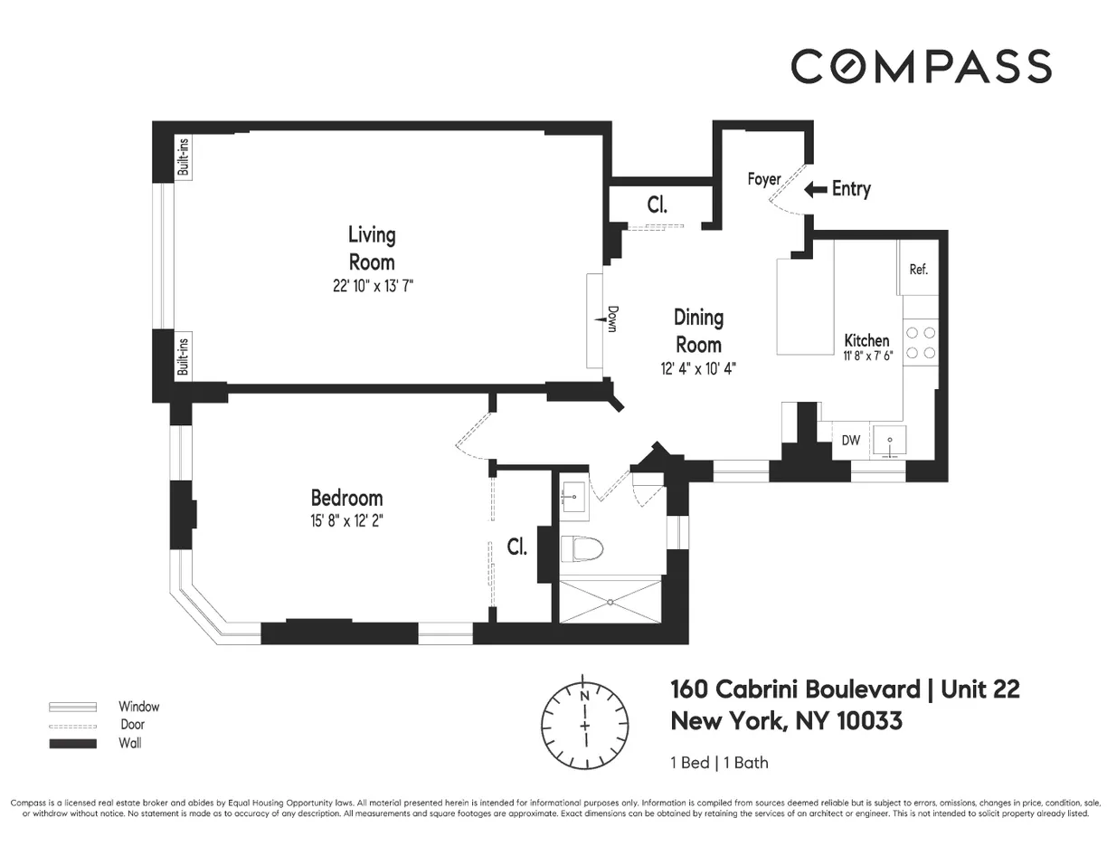 New York City Real Estate | View 160 Cabrini Boulevard, 22 | Floorplan