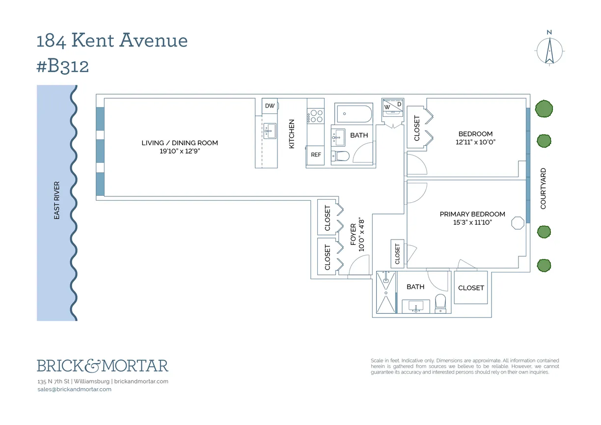 New York City Real Estate | View 184 Kent Avenue, B312 | Floorplan