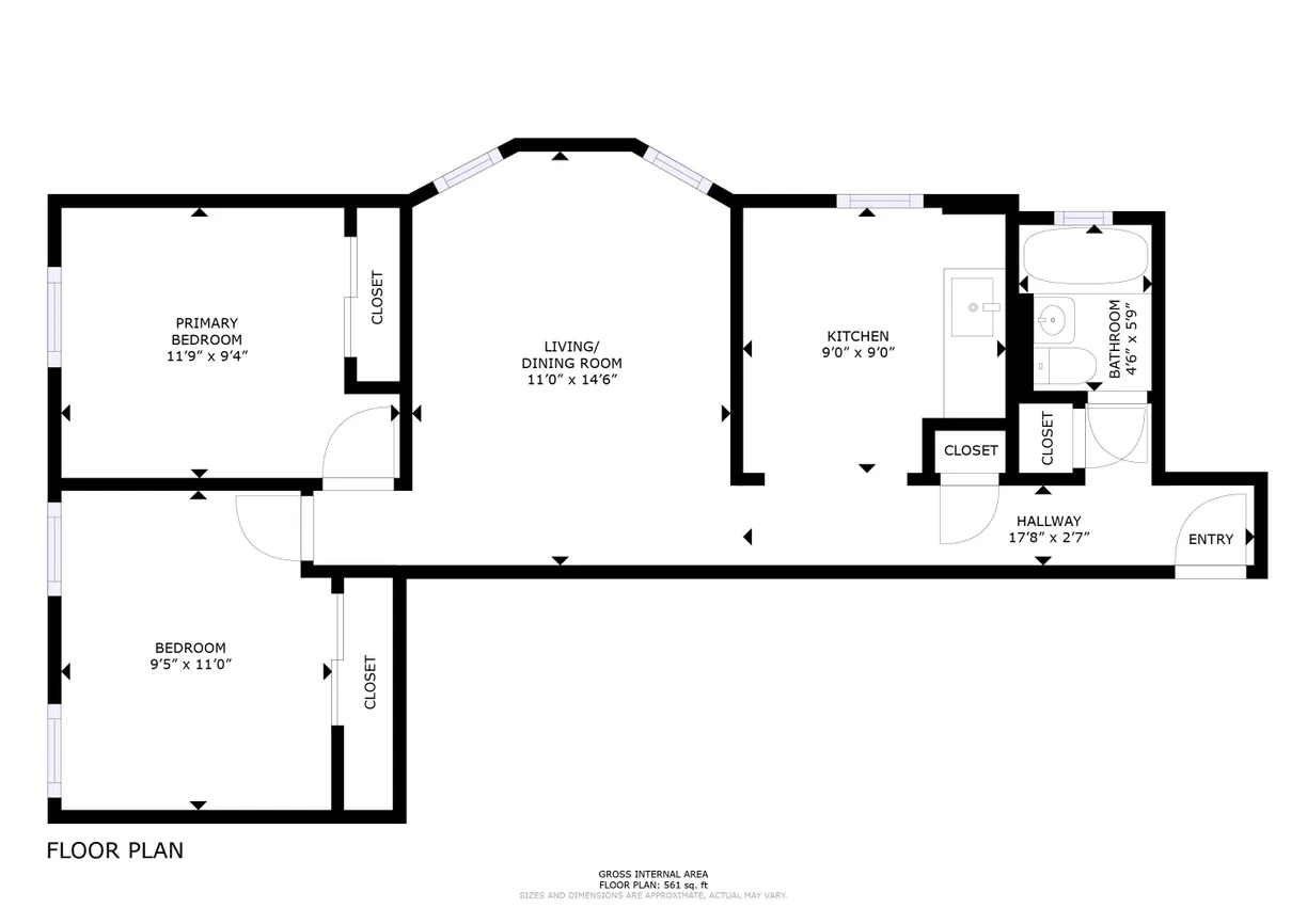 New York City Real Estate | View 50 W 112th Street, 7F | Floorplan