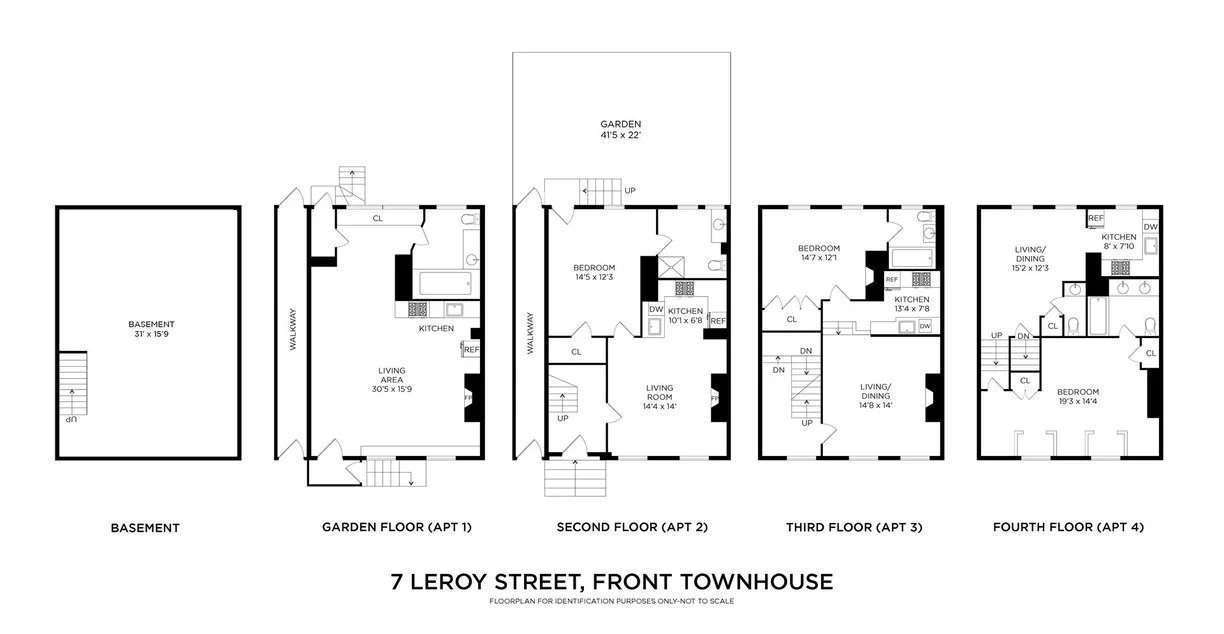 New York City Real Estate | View 7 Leroy Street | Floorplan 1