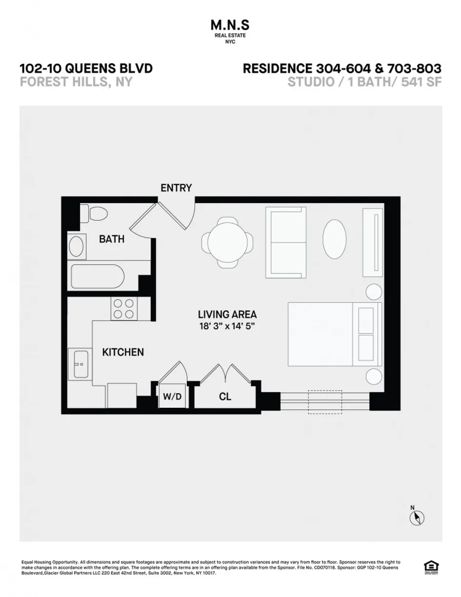 New York City Real Estate | View 102-10 Queens Boulevard, 803 | Floorplan