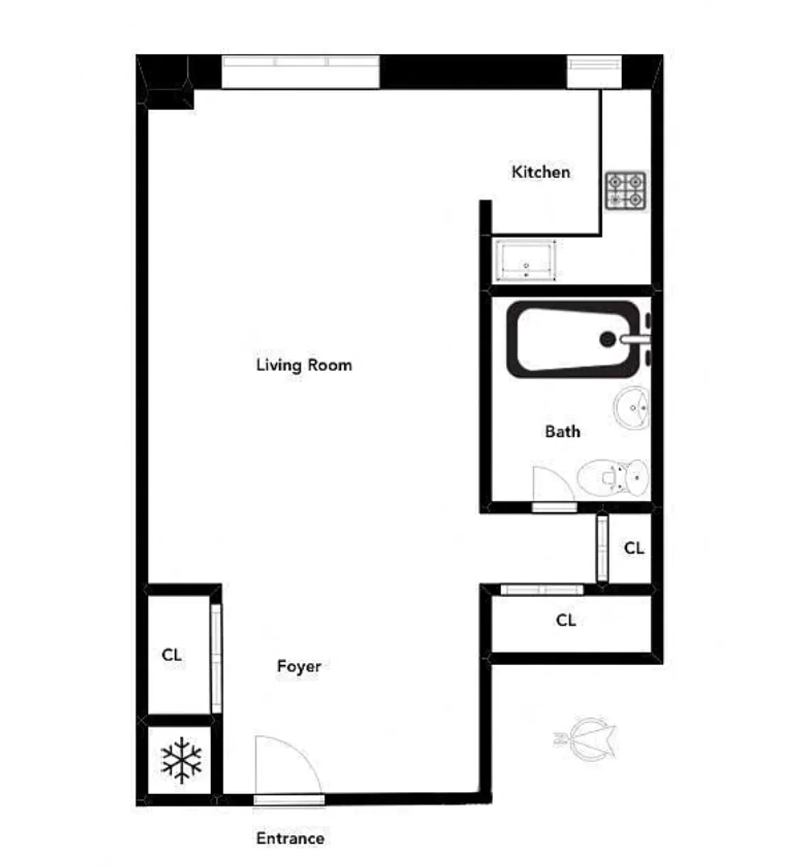 New York City Real Estate | View 1530 E 8th Street, 1H | Floorplan