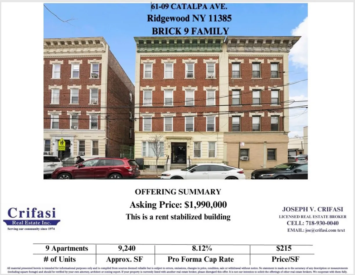 New York City Real Estate | View 61-09 Catalpa Avenue | room 1
