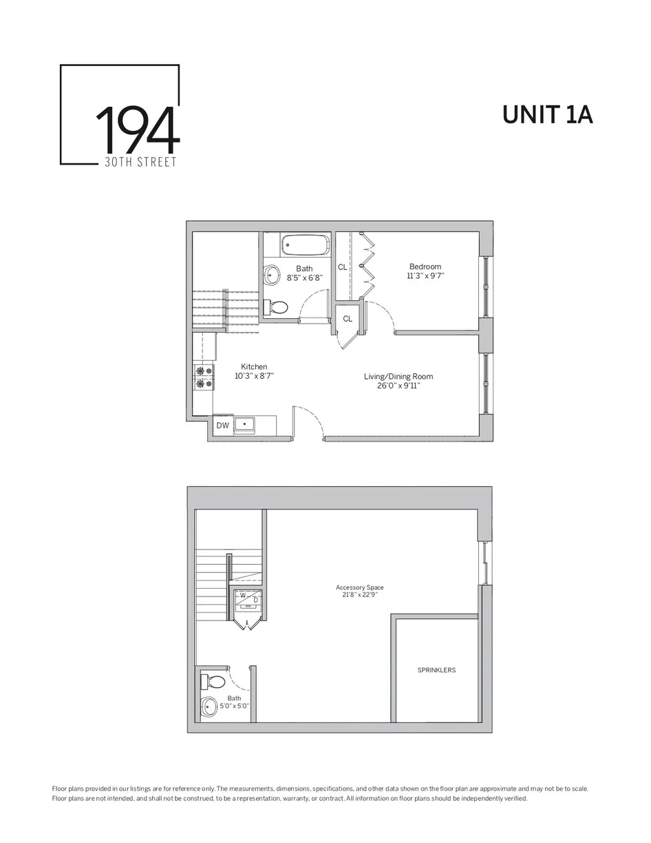 New York City Real Estate | View 194 30th Street, 1B | Floorplan