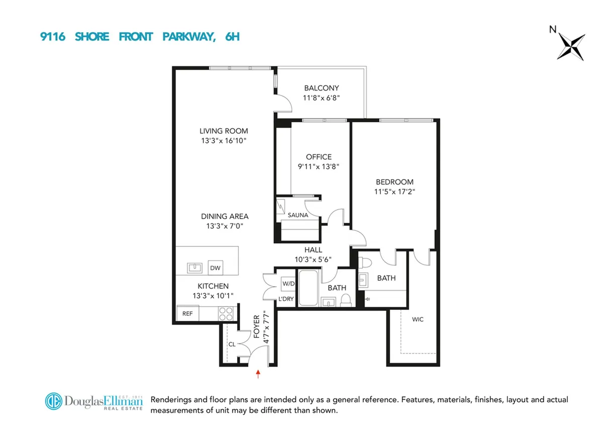 New York City Real Estate | View 91-16 Shore Front Parkway, 6H | Floorplan