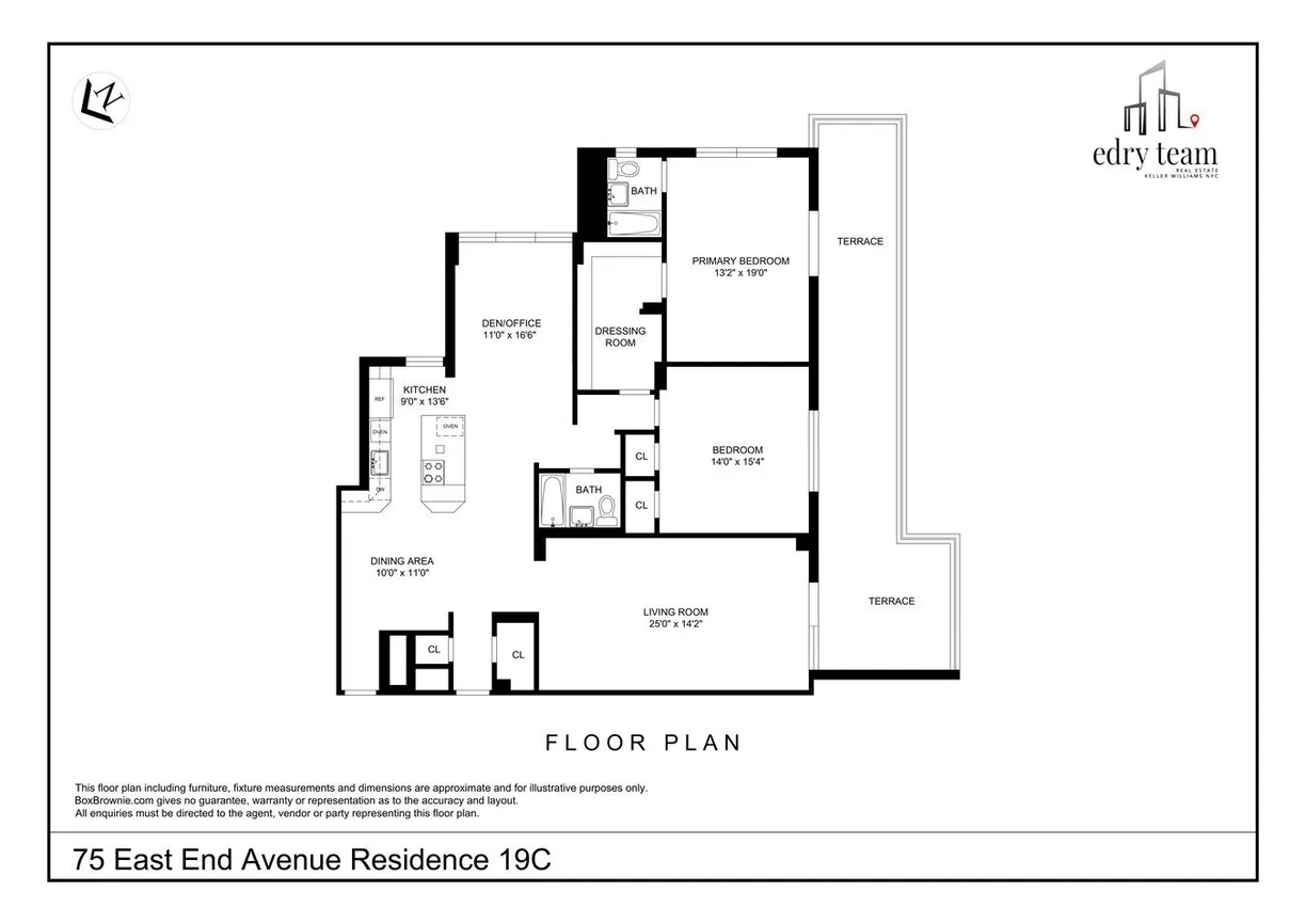 New York City Real Estate | View 75 E End Avenue, 19C | 2 Beds, 2 Baths