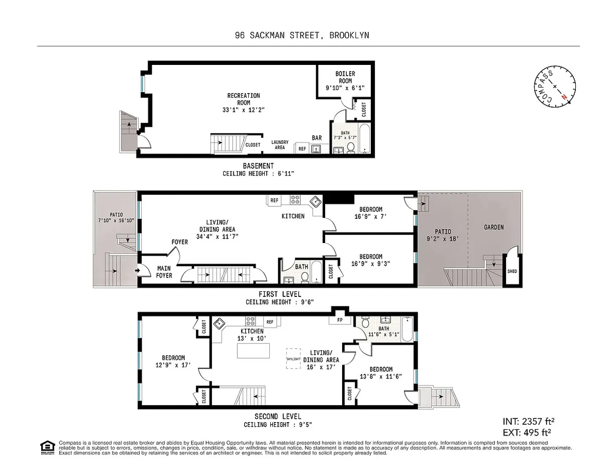 New York City Real Estate | View 96 Sackman Street | Floorplan