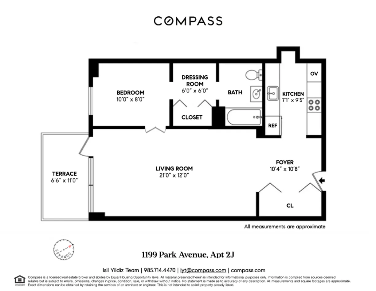 New York City Real Estate | View 1199 Park Avenue, 2J | Floorplan