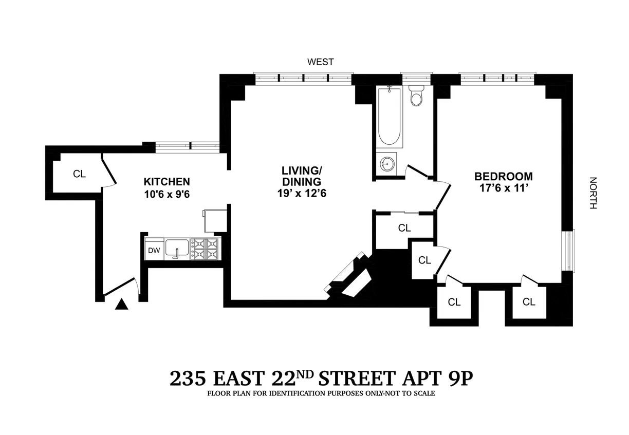 New York City Real Estate | View 235 E 22nd Street, 9P | Floorplan