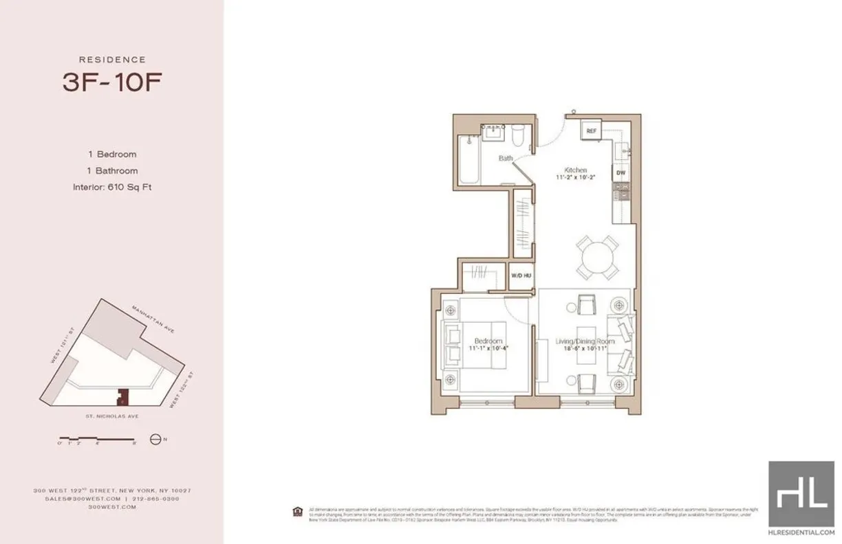 New York City Real Estate | View 300 W 122nd Street, 4F | Floorplan