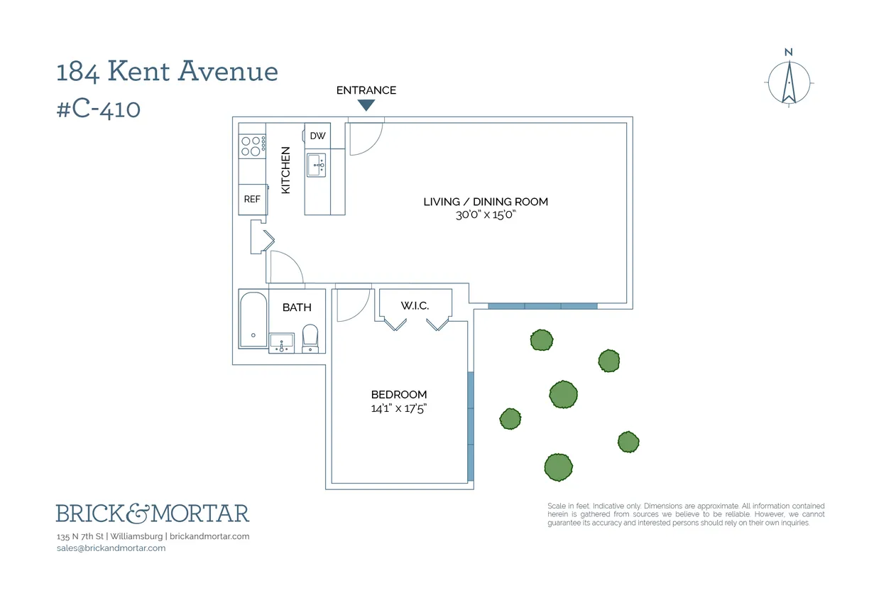New York City Real Estate | View 184 Kent Avenue, C410 | Floorplan