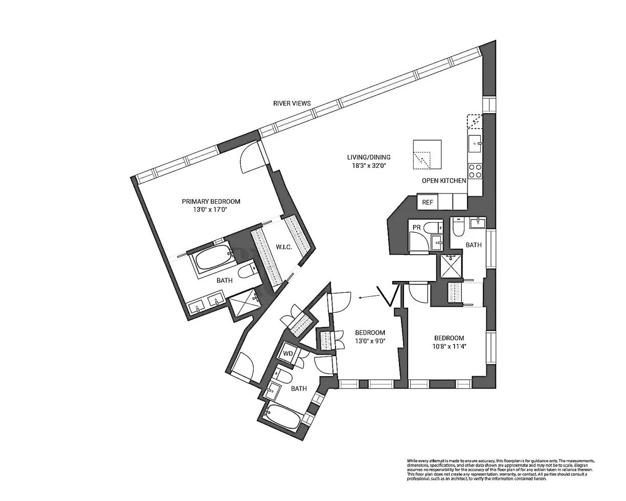 New York City Real Estate | View 100 11th Avenue, 16A | Floorplan