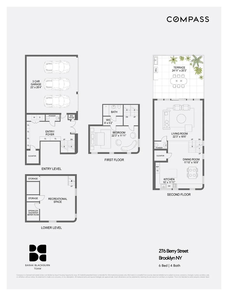 New York City Real Estate | View 276 Berry Street | Floorplan 1