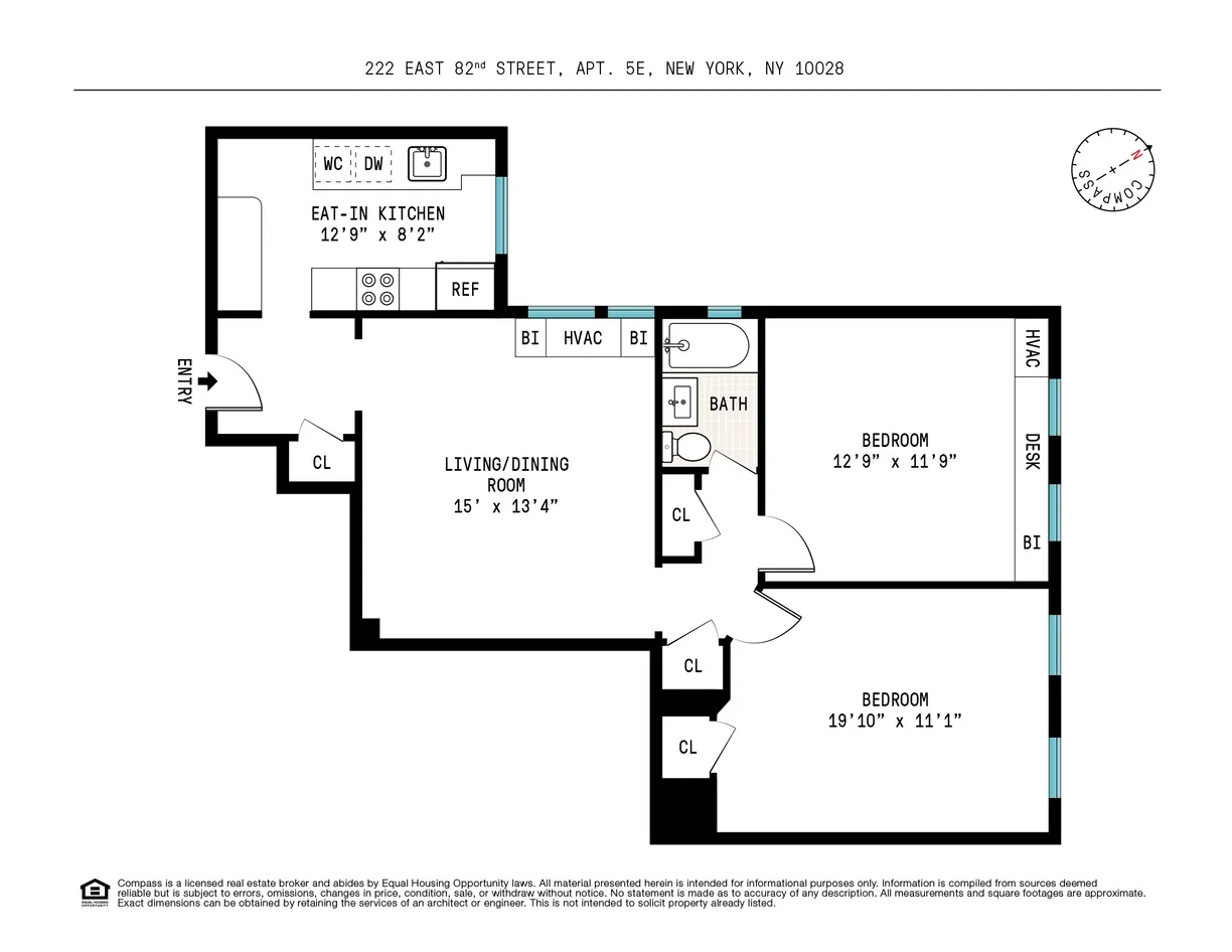 New York City Real Estate | View 222 E 82nd Street, 5E | Floorplan