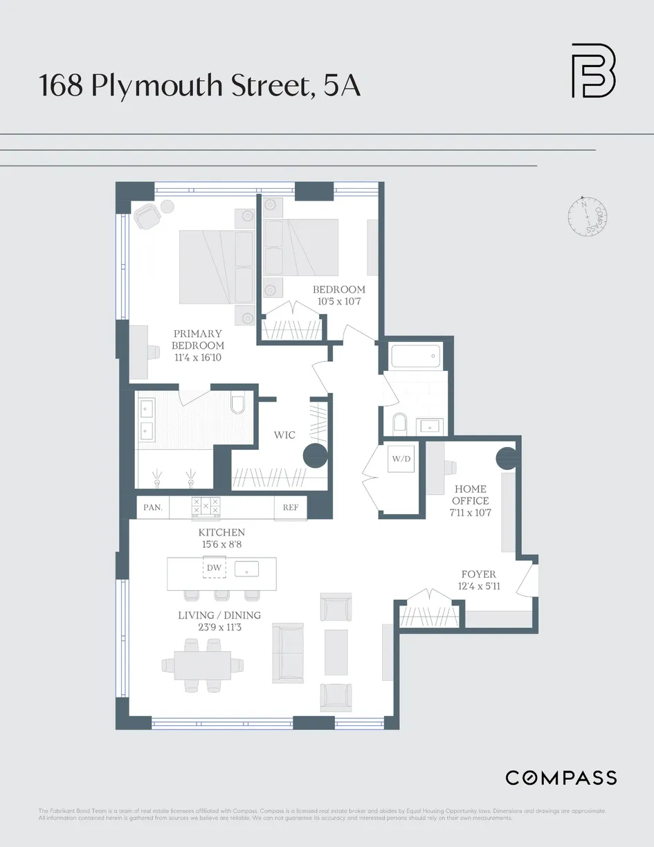 New York City Real Estate | View 168 Plymouth Street, 5A | Floorplan