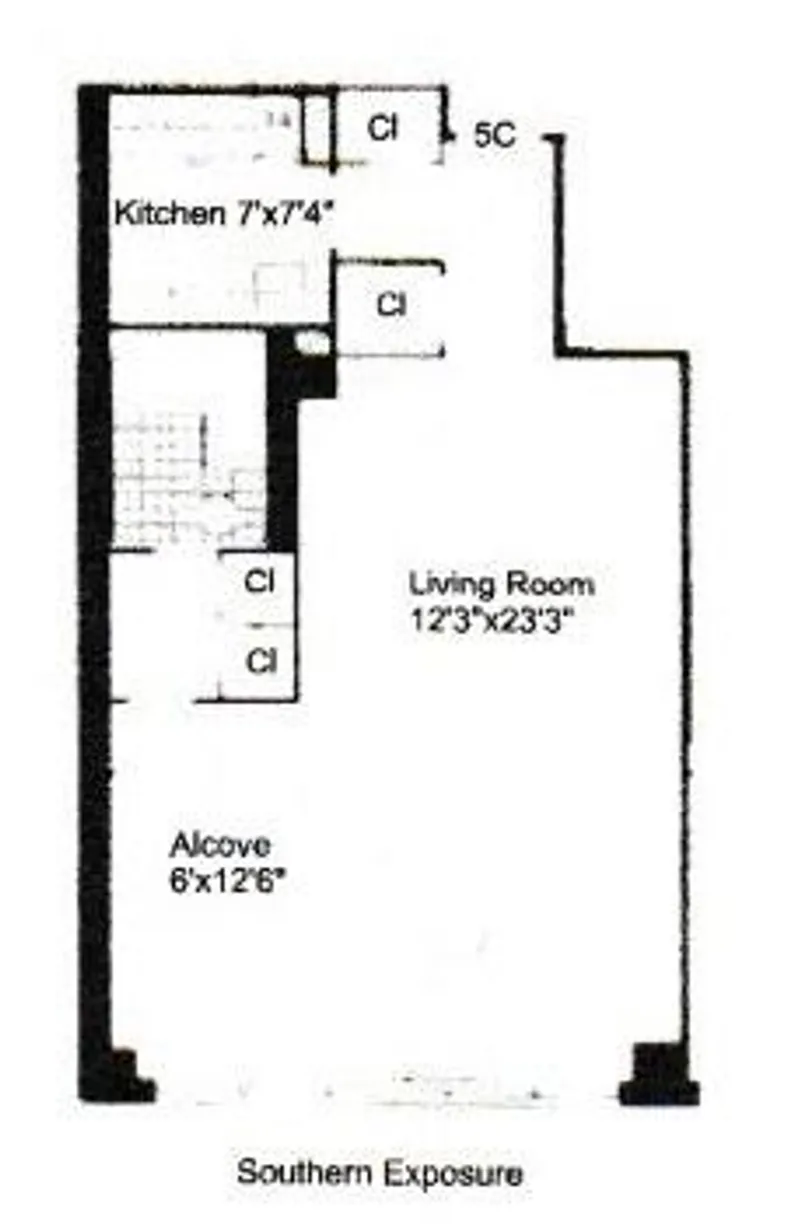 New York City Real Estate | View 240 E 55th Street, 5C | Floorplan