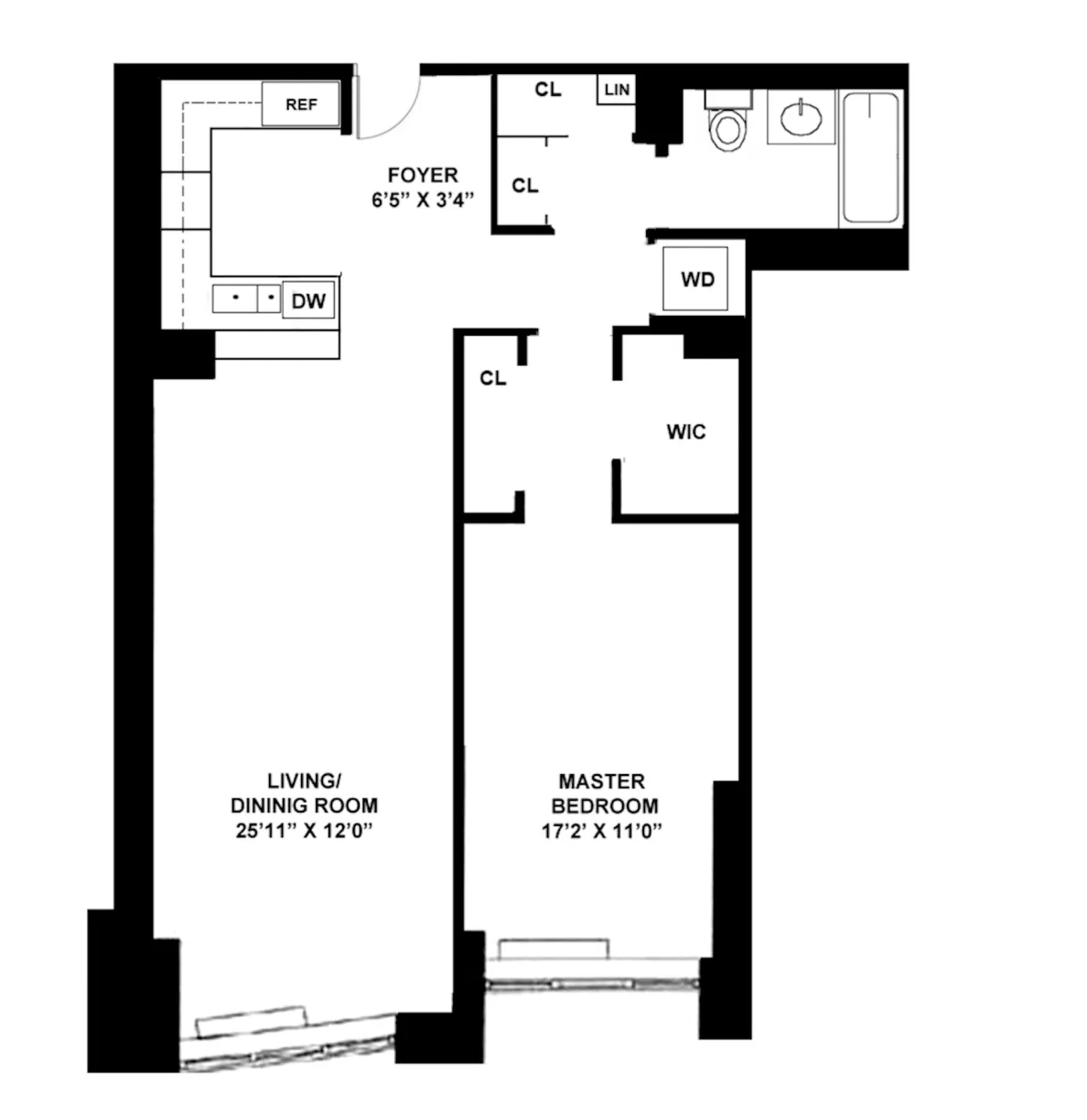 New York City Real Estate | View 120 Riverside Boulevard, 3N | Floorplan