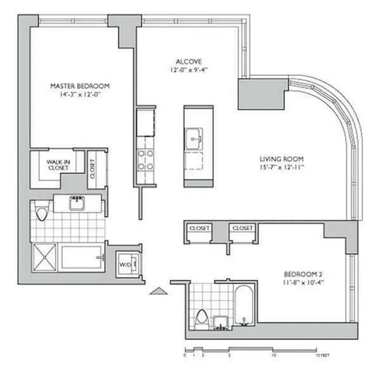New York City Real Estate | View 306 Gold Street, 16A | Floorplan
