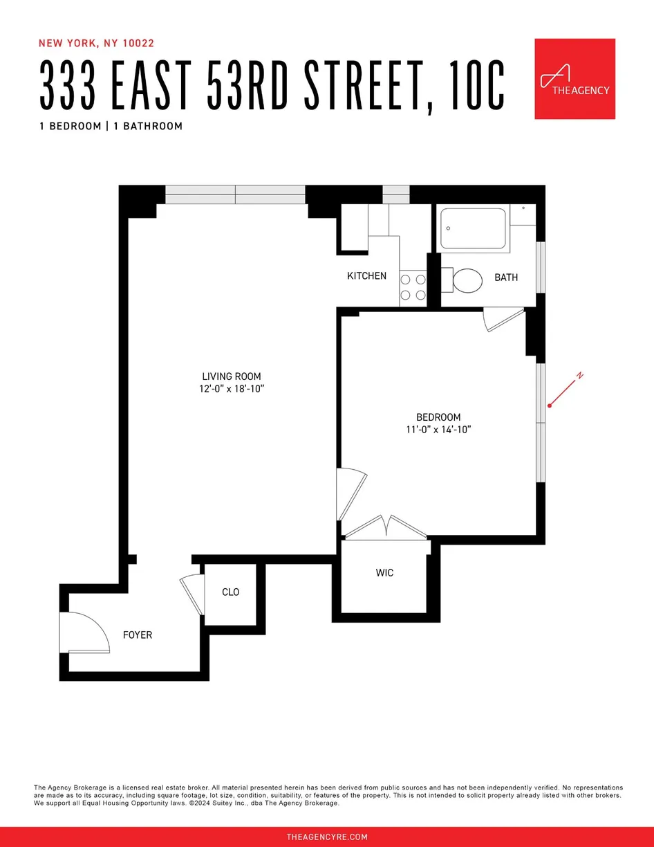 New York City Real Estate | View 333 E 53rd Street, 10C | Floorplan